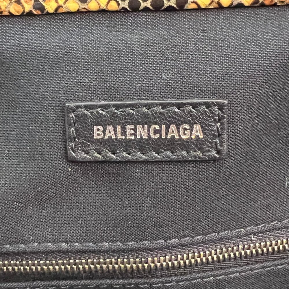 Balenciaga Python Effect Cloud Clutch With Extend… - image 8